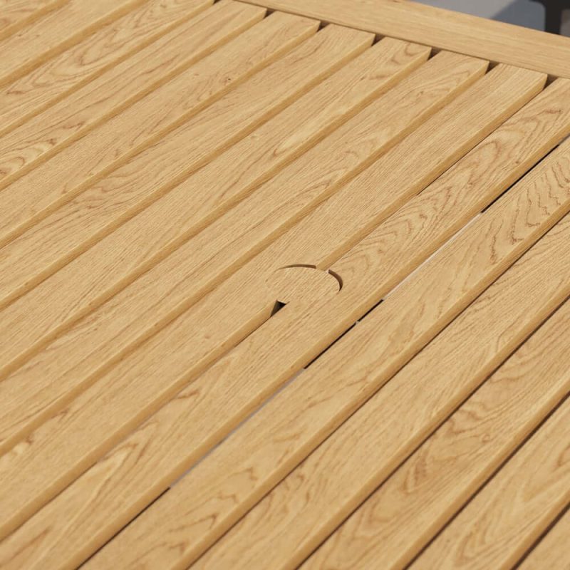 6 - Personen Rechteckiger Holz- & Aluminium-Outdoor-Patio-Esstisch
