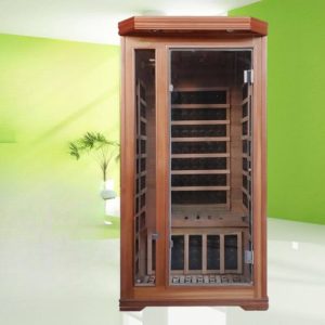 Kakao MP3-Player-kompatible Indoor-Fernbedienungs-Ferninfrarot-Saunen mit Tür(en), Boden und Bank, 36"L x 36"B x 75"H