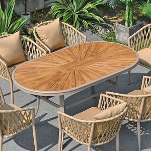 Cremefarbener Aluminiummetall einfacher Patio-Armstuhl mit abnehmbarem Kissen, stapelbar - 1 Stuhl, 22"L x 20"B x 31"H