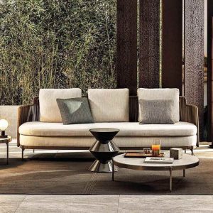 Metall Kakao wasserabweisende Baumwolle Limetten grünes Einzelsitz-Sofa mit gepolstertem Rücken, 1-Sitzer Sofa
