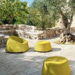 Modernes Ottoman für 1 mit lila Rahmen, Legierungsmaterial, UV-Beständigkeit und 1 Stück, Ottoman
