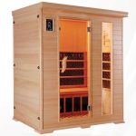 Geräumige 1-Tür-Holzsauna mit LED-Beleuchtung & Bluetooth - Ideal zur Entspannung & Gesundheit - 59"L x 43"B x 75"H