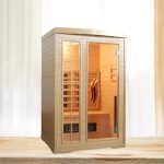 Hemlock Heimsauna für Innen- und Außenbereich Far Infrared Tourmalin - 1 Person - 2 Personen Rechter Typ