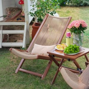 Modernes wetterfestes Karamell-Legierungs-Outdoor-Esszimmerset mit Stuhl und Tisch, 2-teiliges Set, Tisch & Stuhl(e)