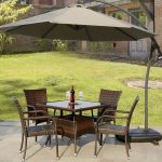 Feuerbeständiges Outdoor-Bar-Höhe-Esstischset mit Vitreous-Tischplatte, quadratischer Ink-Tisch, 3-teiliges Set mit Stuhl & Tisch, 31.5"L x 31.5"B x 28.3"H, Schreibtisch mit 2 Stühlen