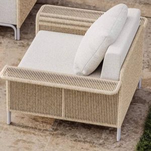 Legierung Zweisitzer, rostbeständiger hellgrauer Rahmen, für 2, trendiger Stil mit Kissen, 1 Stück, 2-Sitzer Sofa