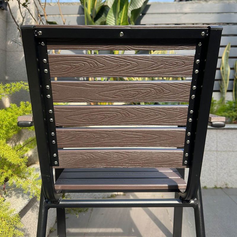 Rostbeständiges modernes Alloy Outdoor-Esszimmerset mit Kakaotisch und Stuhl, 5-teilig, 47,2"L x 31,5"B x 29,5"H, Tisch & 4 Stühle