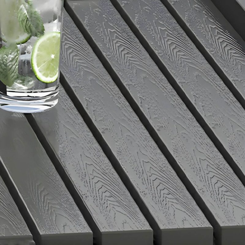 Industrieller schwarzer Metall-Patio-Esstisch mit Espresso-Holzplatte - 78,7"L x 15,7"B x 41,3"H Nur Tisch
