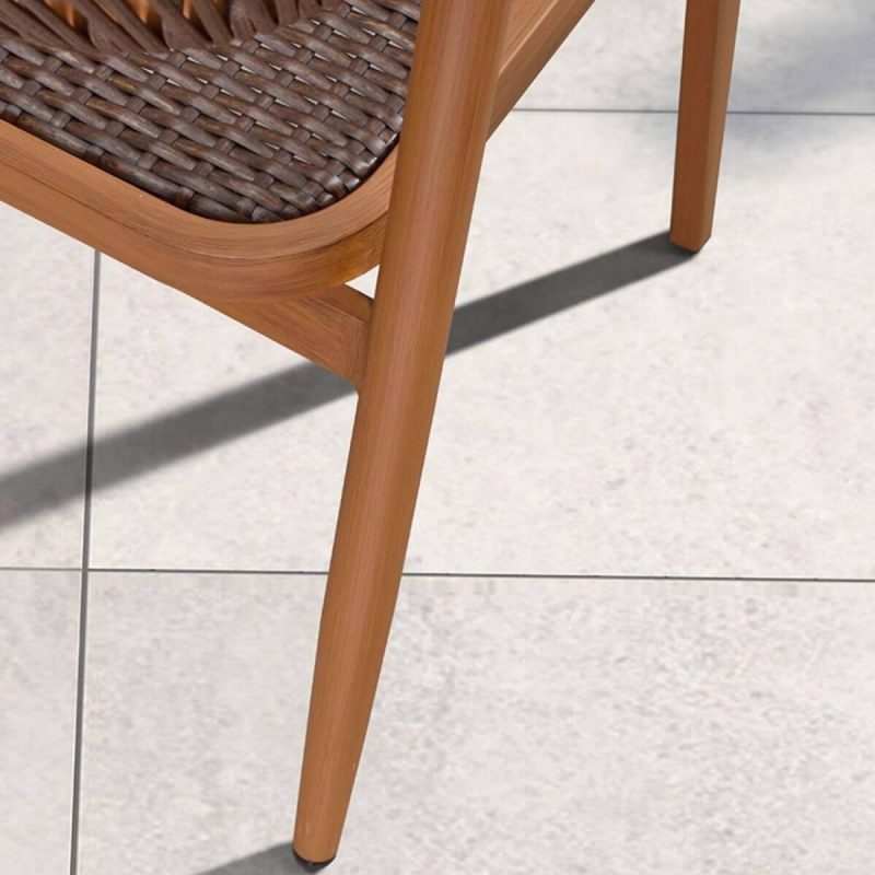 Taubengraues modernes Aluminium Outdoor-Essset, 3-teiliges Set, wetterfest mit Stuhl und Tisch, Grau, Schreibtisch mit 2 Stühlen