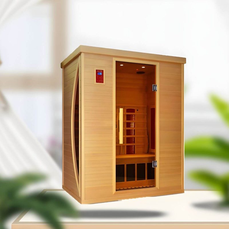 Entspannen Sie sich in Luxus mit einer Holz-Ferninfrarot-Sauna - Es ist eine gesunde Investition! - Liege nicht enthalten 59"L x 43"B x 75"H