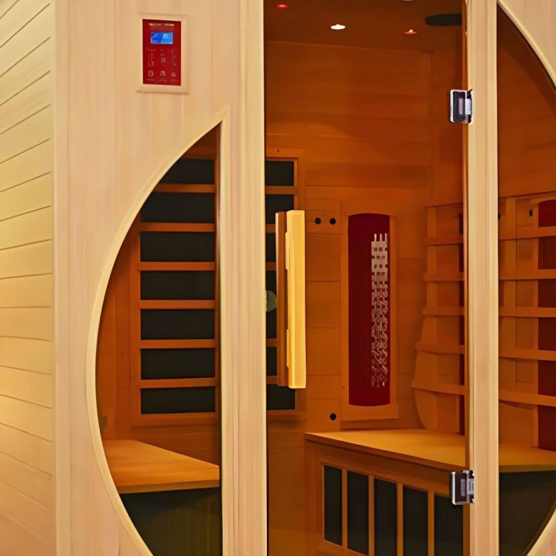 Entspannen Sie sich in Luxus mit einer Holz-Ferninfrarot-Sauna - Es ist eine gesunde Investition! - 71"L x 47"B x 75"H Liege enthalten
