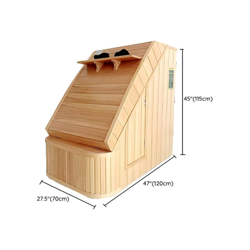 Dimension of 1-2 Personen Haushalt Massivholz Saunaraum Familie Hemlock 2L/4L Ferninfrarot - 2 Liter Verdampfer