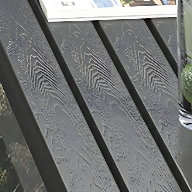 Industrieller schwarzer Metall-Patio-Esstisch mit Espresso-Holzplatte - 70,9"L x 15,7"B x 41,3"H Nur Tisch