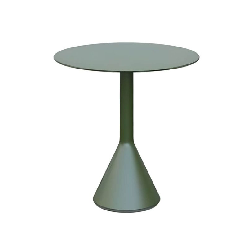 Zeitgenössischer Outdoor-Rund-/Quadrattisch Eisen Rostbeständiger Couchtisch - Grüner Rund Nur Tisch