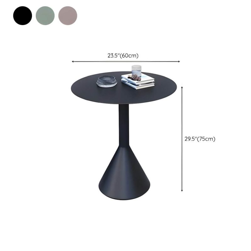 Dimension of Zeitgenössischer Outdoor-Rund-/Quadrattisch Eisen Rostbeständiger Couchtisch - Roter Rund Nur Tisch