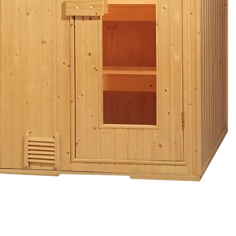 Indoor-/Outdoor-Tannenholzsauna mit temperierter Glastür und enthaltenen Lüftungen - 39"L x 39"B x 82"H