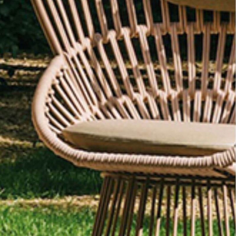 Moderner Couchtisch in Kakaofarbe, Holzplatte, UV-beständig, 1 Tisch und 1 Stück, Tisch