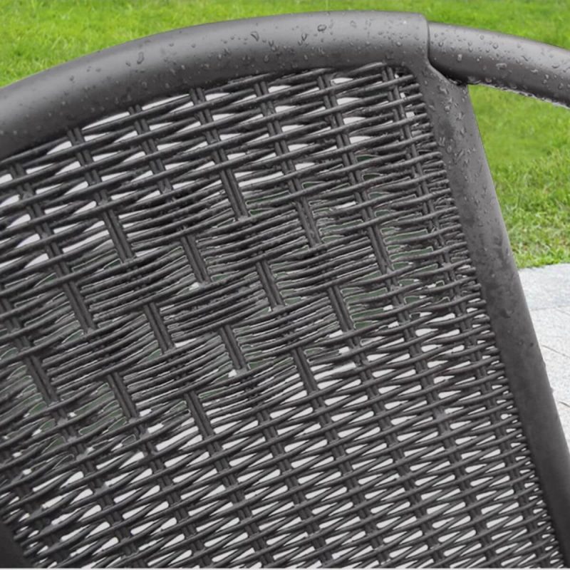 Rostbeständiges klares Vitreous-Patio-Esszimmer-Set, 5-teilig mit Stuhl & Tisch, minimalistischer Stil, 47"L x 31"B x 28"H, Tisch & 4 Stühle