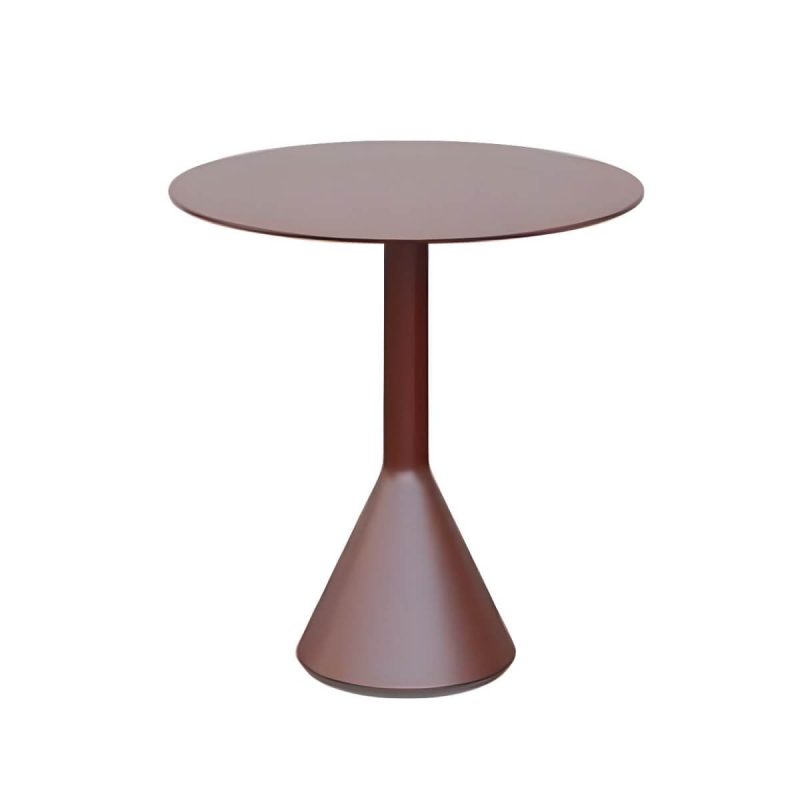 Zeitgenössischer Outdoor-Rund-/Quadrattisch Eisen Rostbeständiger Couchtisch - Roter Rund Nur Tisch