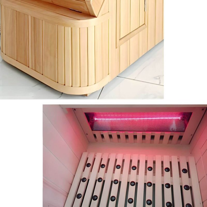 1-2 Personen Haushalt Massivholz Saunaraum Familie Hemlock 2L/4L Ferninfrarot - 2 Liter Verdampfer