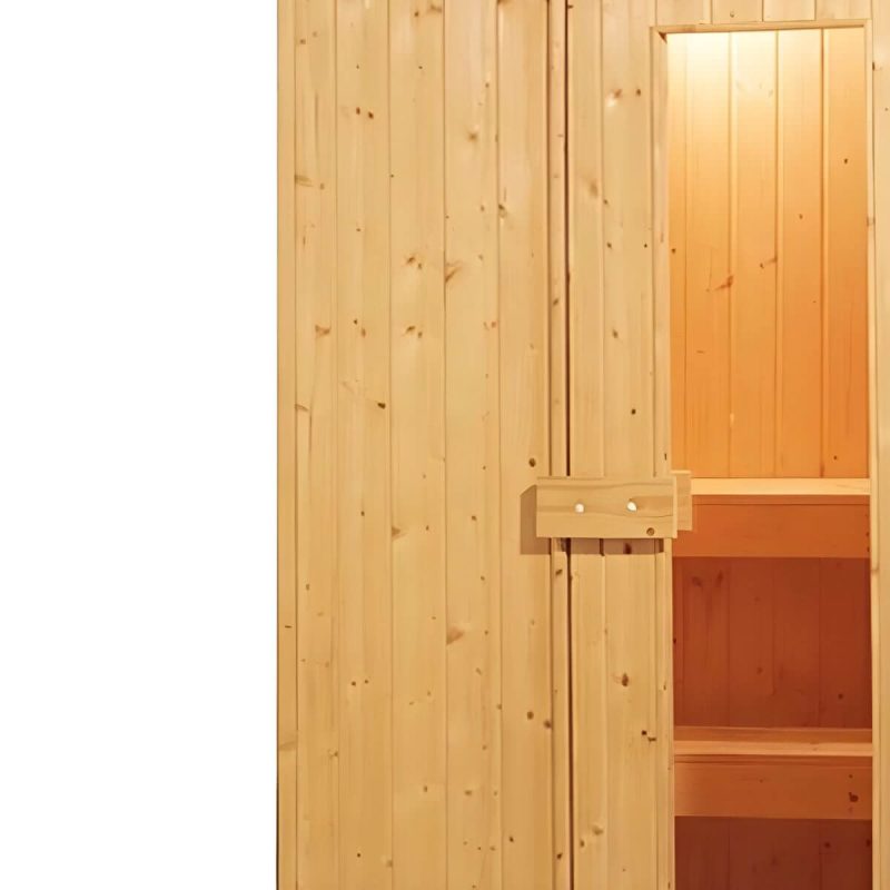 Indoor-/Outdoor-Tannenholzsauna mit temperierter Glastür und enthaltenen Lüftungen - 59"L x 59"B x 82"H