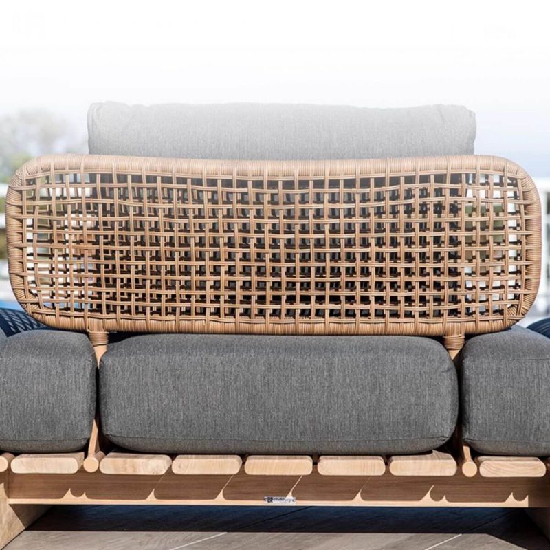 9-teiliges Set Outdoor-Sofagruppe, Auburn & Lumber Beistelltisch, Schwarz, Schwarz & Leinen, 9-teiliges Set (3 Stühle & Ottoman & Chaise Lounge & 4 Couchtische)