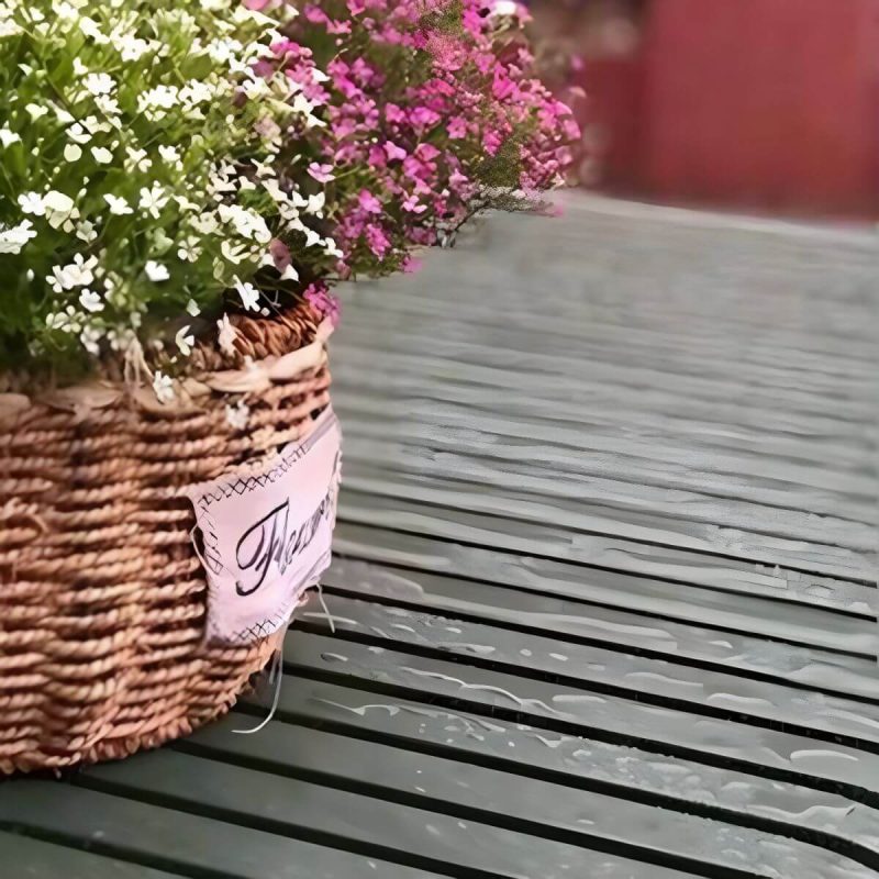 Metall-Gartentisch im zeitgenössischen Stil, wasserbeständig in rechteckiger/quadratischer Form - Nur Tisch 27.6"L x 27.6"B x 29.5"H Gelb