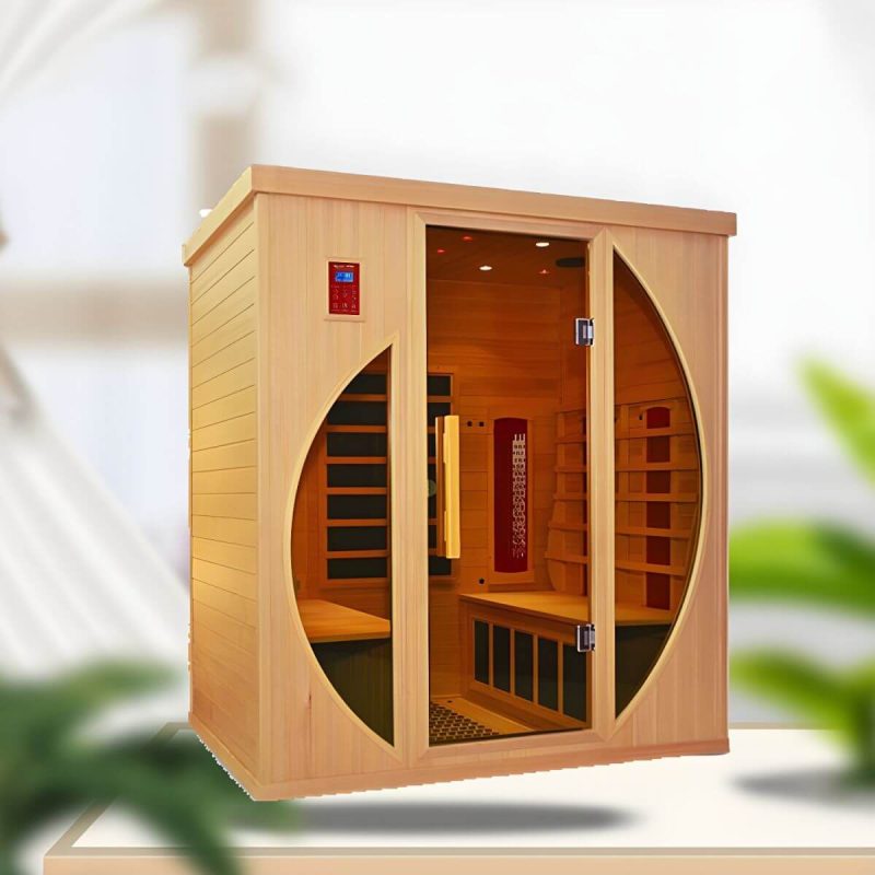 Entspannen Sie sich in Luxus mit einer Holz-Ferninfrarot-Sauna - Es ist eine gesunde Investition! - 71"L x 47"B x 75"H Liege nicht enthalten