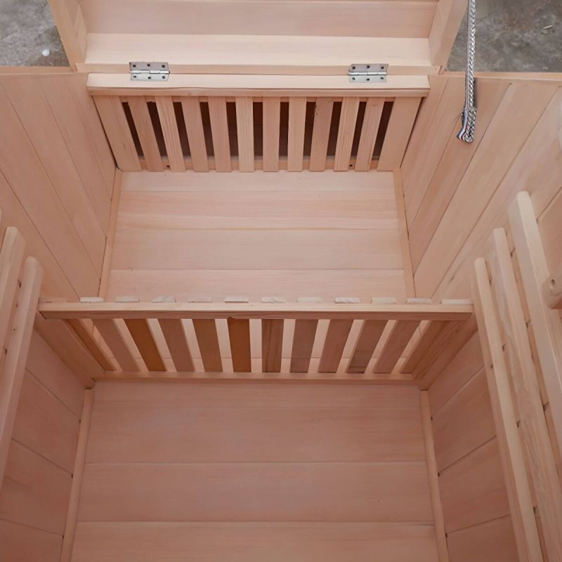 1-2 Personen Haushalt Massivholz Saunaraum Familie Hemlock 2L/4L Ferninfrarot - Ferninfrarot