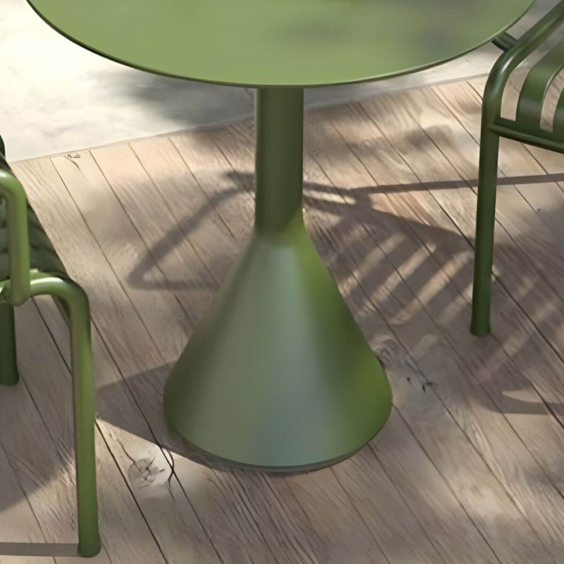 Zeitgenössischer Outdoor-Rund-/Quadrattisch Eisen Rostbeständiger Couchtisch - Schwarzes Quadrat Nur Tisch