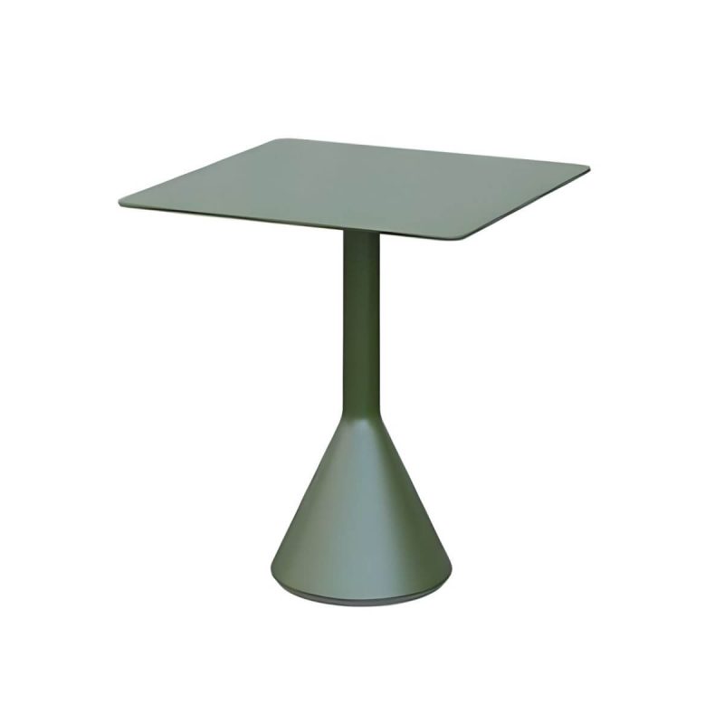 Zeitgenössischer Outdoor-Rund-/Quadrattisch Eisen Rostbeständiger Couchtisch - Grünes Quadrat Nur Tisch