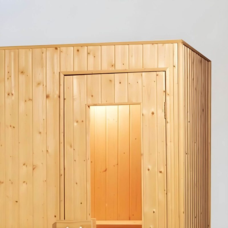 Indoor-/Outdoor-Tannenholzsauna mit temperierter Glastür und enthaltenen Lüftungen - 71"L x 59"B x 82"H