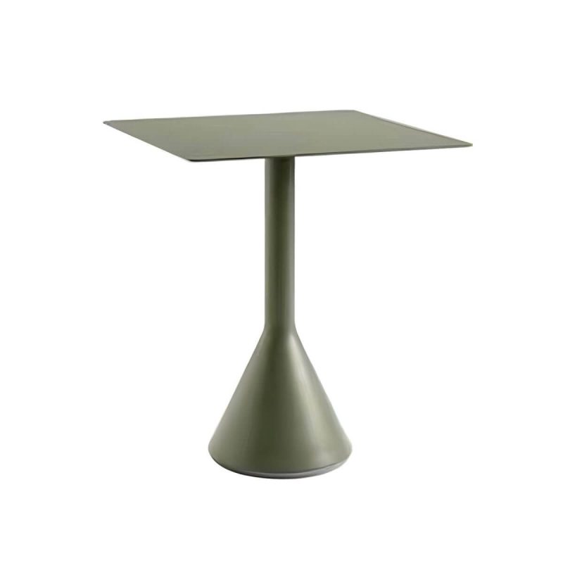 Wasserfester Eisen-Patio-Tisch Moderne Grüne Metall-Couchtisch - 23,6"L x 23,6"B x 29,5"H Quadratischer Tisch Nur