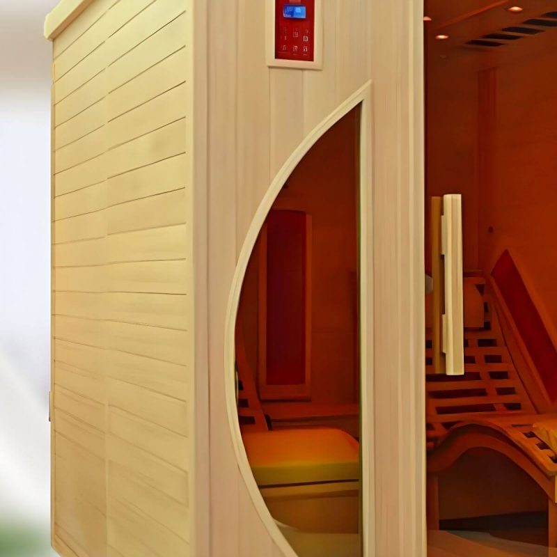 Entspannen Sie sich in Luxus mit einer Holz-Ferninfrarot-Sauna - Es ist eine gesunde Investition! - 71"L x 47"B x 75"H Liege enthalten
