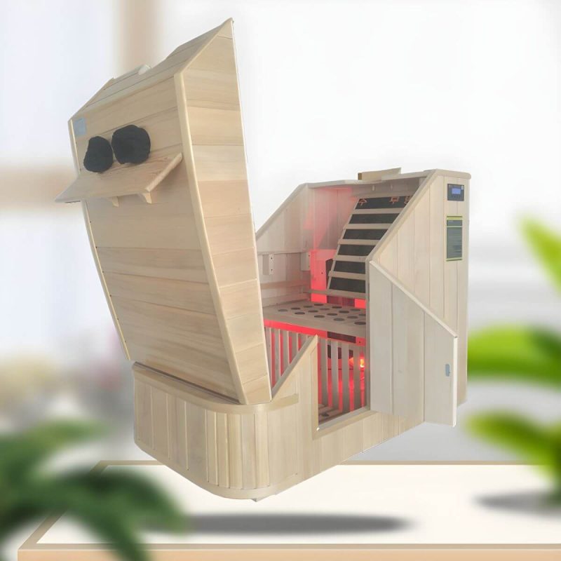 1-2 Personen Haushalt Massivholz Saunaraum Familie Hemlock 2L/4L Ferninfrarot - 4 Liter Verdampfer + Turmalin