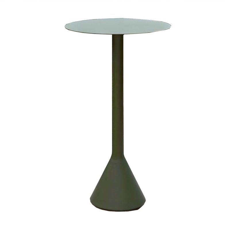 Zeitgenössischer Metall-Patio-Tisch rund/quadratisch wasserbeständig in Grün - 23,6"L x 23,6"B x 41,3"H Nur Tisch