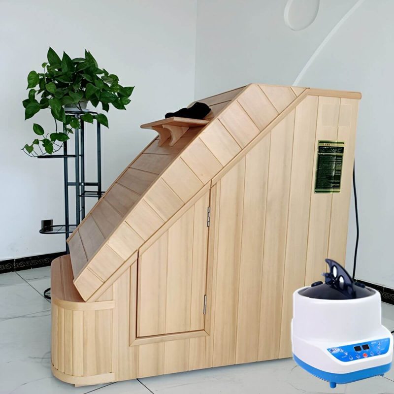 1-2 Personen Haushalt Massivholz Saunaraum Familie Hemlock 2L/4L Ferninfrarot - 2 Liter Verdampfer + Turmalin