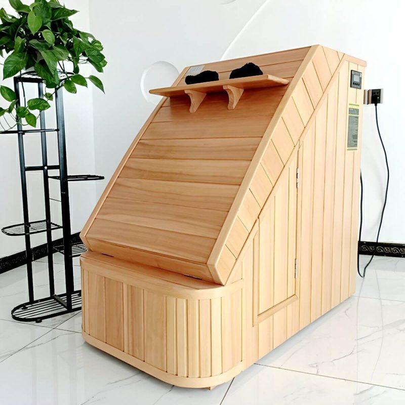 1-2 Personen Haushalt Massivholz Saunaraum Familie Hemlock 2L/4L Ferninfrarot - Ferninfrarot