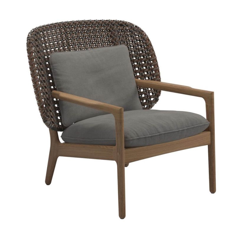 Modernes einfaches Sofa mit Eschenholz, Holzmaserung Rahmen, 1 Person, UV-beständig, mit Kissen, 1 Stück, 1-Sitzer Sofa