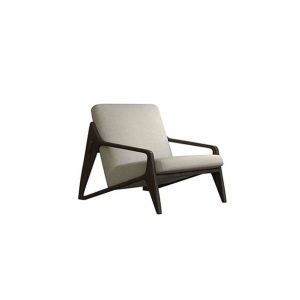 Einzelsitzer Sofa mit Textilbezug in Grau, 1 Stück, schwarzer Rahmen, UV-beständig und gepolsterte Rückenlehne - Edelstahl 1-Sitzer Sofa