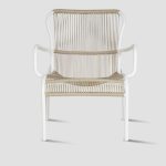 Terrasse Sofa Sitzgruppe für 1, 2-teilig mit Kreidetisch, 2-teiliges Set (1 Stuhl & 1 Couchtisch)