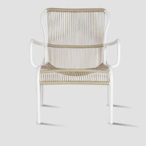 Terrasse Sofa Sitzgruppe für 1, 2-teilig mit Kreidetisch, 2-teiliges Set (1 Stuhl & 1 Couchtisch)