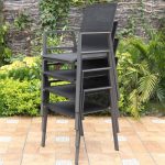 Dunkelgraues gesintertes Stein-Patio-Esstischset, feuerfest, 7-teilig rechteckig mit Stuhl und Tisch, Schwarz/Gold, Tisch & 6 Stühle