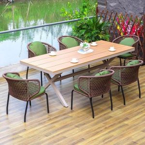 Minimalistischer wasserfester Aluminium-Armlehnenstuhl für draußen mit grüner Polsterung und abnehmbarem Kissen, 1 Stuhl, 23,6"L x 23,6"B x 29,5"H