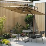 Taubengraues Outdoor-Esstischset aus Holzwerkstoff, 3-teiliges Set, wetterfester Stuhl und Tisch, moderner Stil, 28,3"L x 28,3"B x 29,5"H, Schreibtisch mit 2 Stühlen