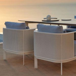 4-teiliges Outdoor-Sofa-Set mit Edelstahltisch, Textilbezug, grauem Tisch, UV-beständig, grauem Kissen, inklusive Loveseat, 4-teiliges Set (2 Stühle & 1 Loveseat & 1 Couchtisch)