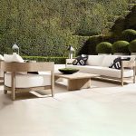 Holzmaserung Teak Loveseat, Platz für 2 Personen, UV-beständig, einfacher Stil, 1 Stück, mit Kissen, 68"L x 31"B x 24"H