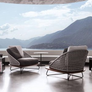 Modish Grey Sofa für 1 mit abnehmbarem Kissenbezug, Schaumstofffüllung, Kissen, UV-beständig, 1-Sitzer Sofa
