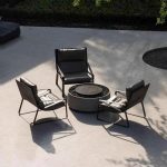 Casual Schwarzes Sofa für 1, wasserdicht, 1 Stück mit Kissen, Aluminium, 1-Sitzer Sofa