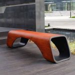Picknickbank im modernen Stil mit Legierung in Braun, Braun